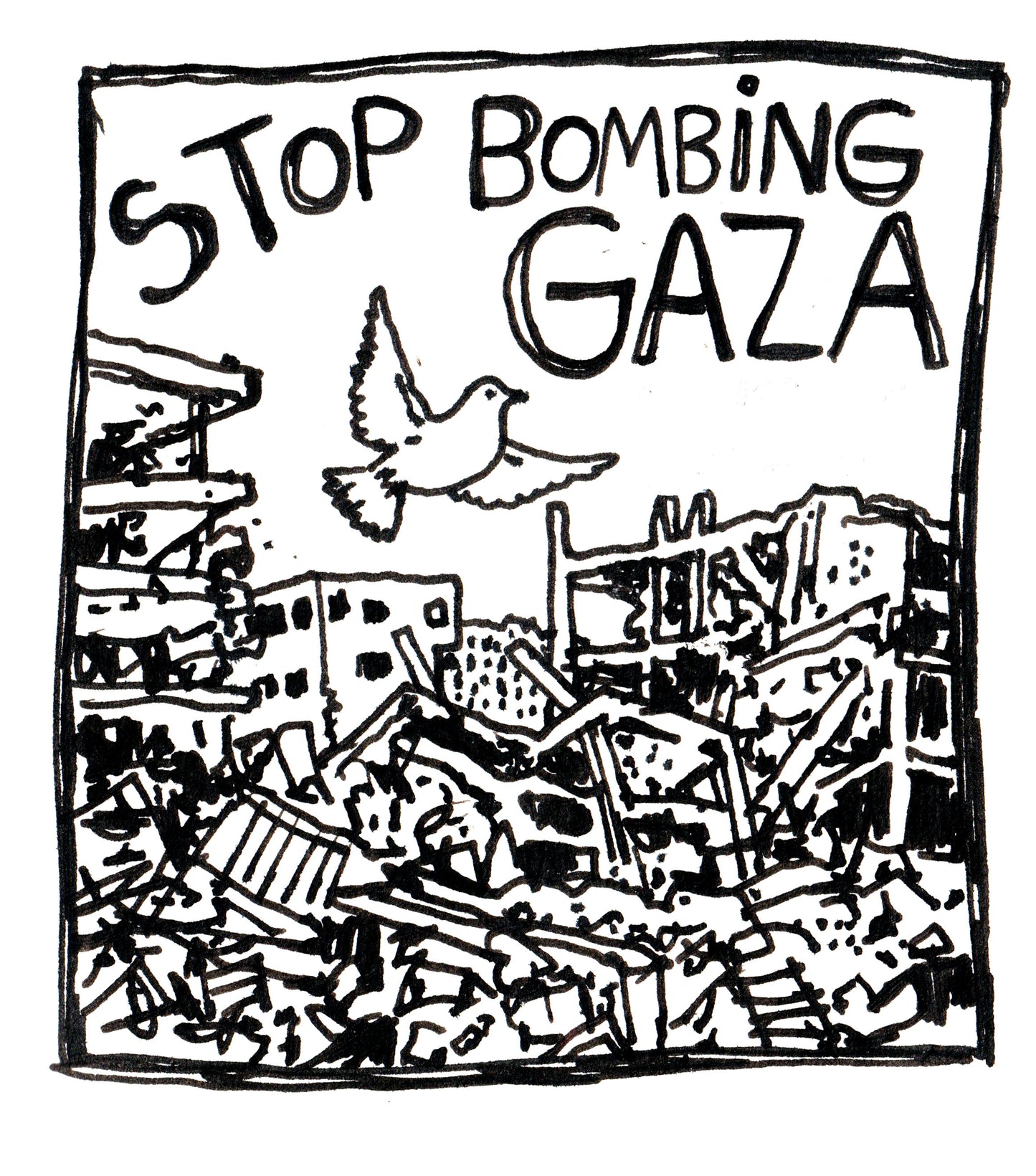 Stop bombing Gaza A3